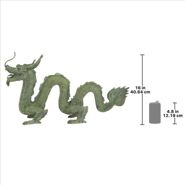 Chinese Asian Dragon of the Grand Temple Cast Bronze Garden Statue